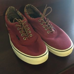 Vans Classic Red w/ Aztec Print